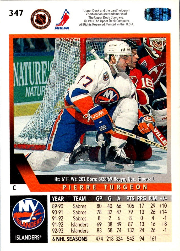 1993 Upper Deck Pierre Turgeon