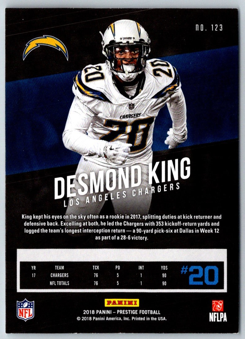 2018 Panini Prestige Xtra Points Green Desmond King