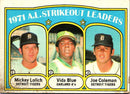 1972 Topps Vida Blue / Lolich