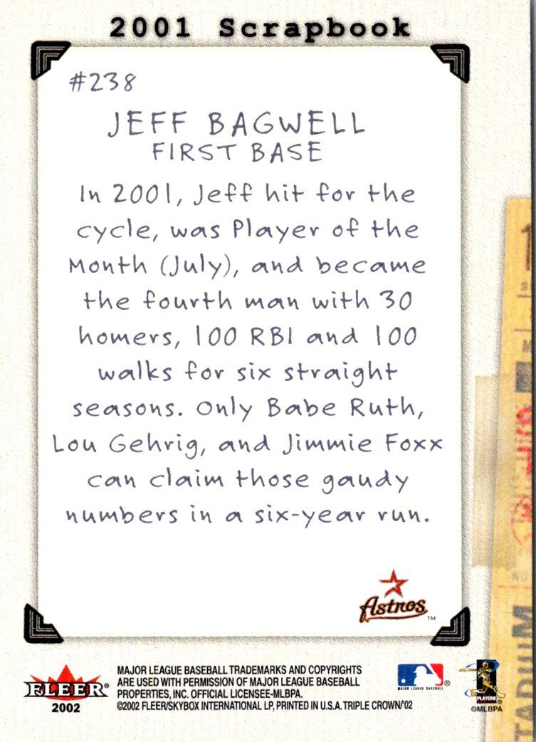 2002 Fleer Triple Crown Jeff Bagwell