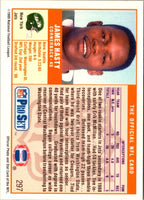 1989 Pro Set James Hasty #297 Rookie