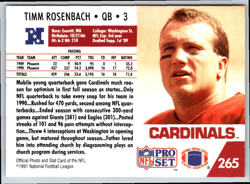 1991 Pro Set Timm Rosenbach