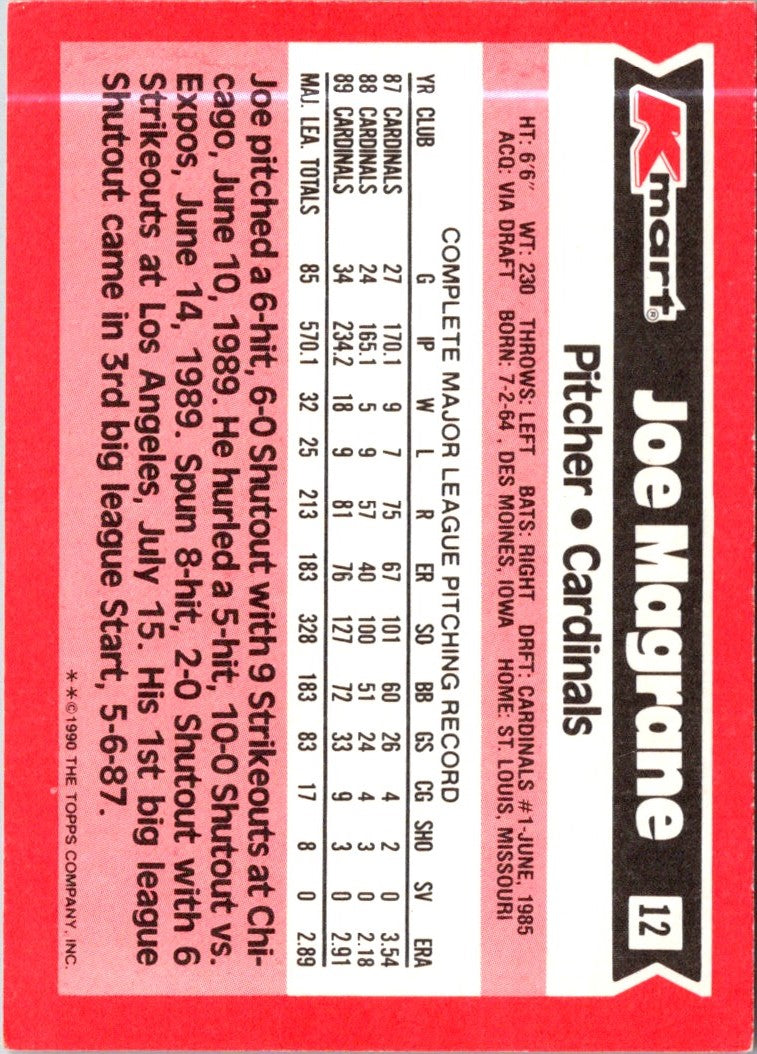 1990 Topps Kmart Super Stars Joe Magrane