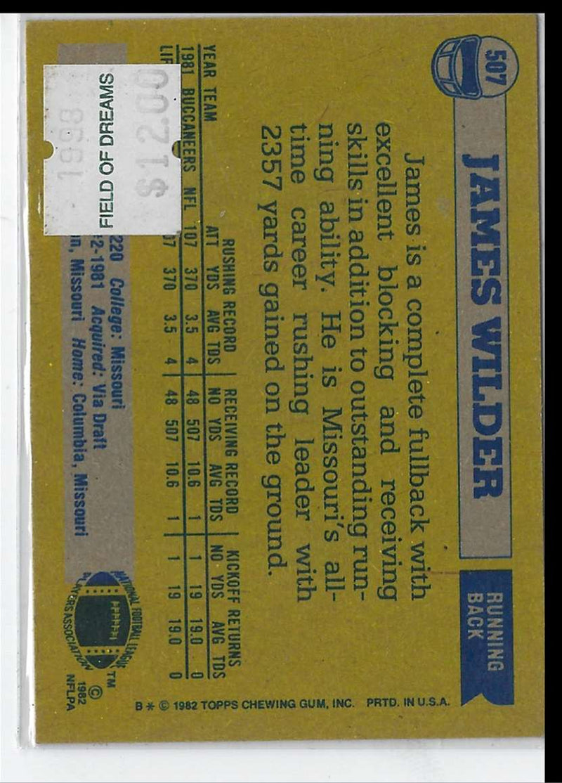 1982 Topps James Wilder