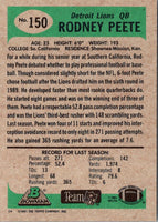 1991 Bowman Rodney Peete #150