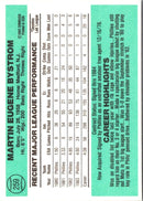 1984 Donruss Marty Bystrom