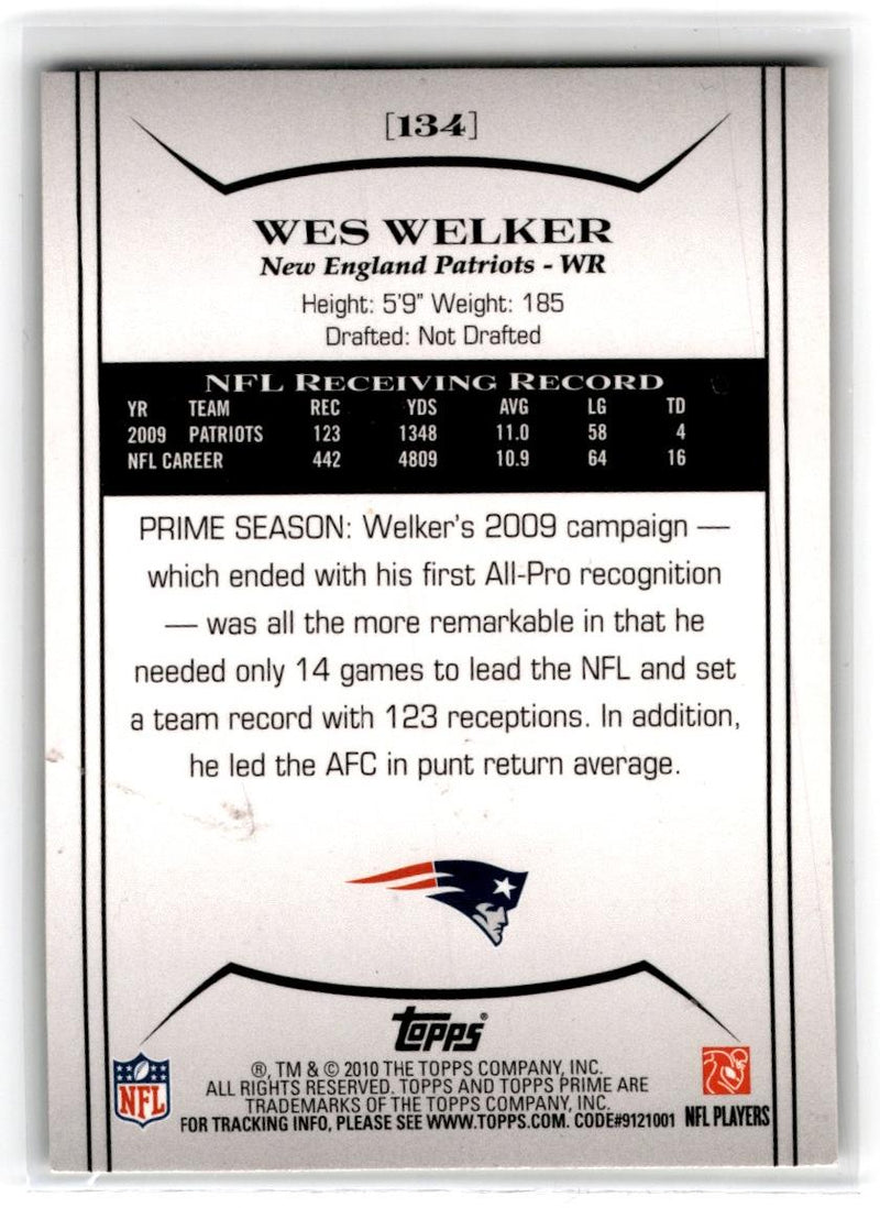 2010 Topps Prime Wes Welker