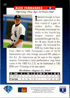 1994 Upper Deck Electric Diamond Alex Fernandez #43