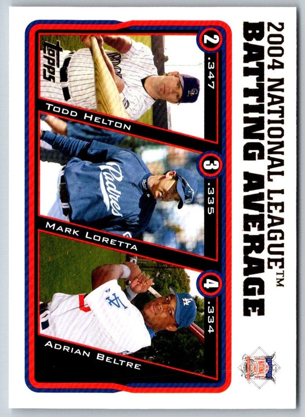 2004 Topps Albert Pujols/Todd Helton/Edgar Renteria #343