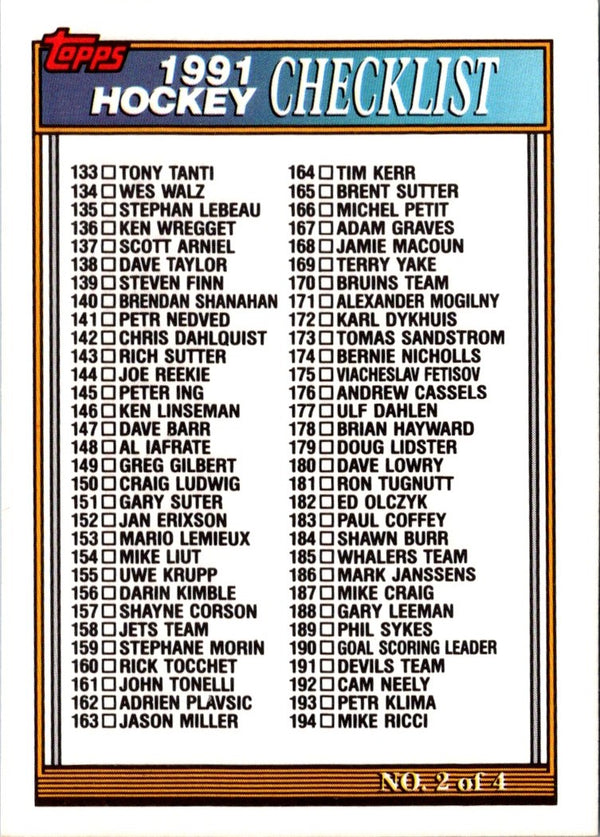 1991 Topps Checklist 2 #264