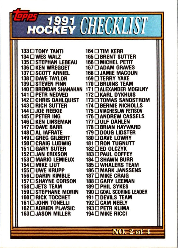 1991 Topps Checklist 2 #264