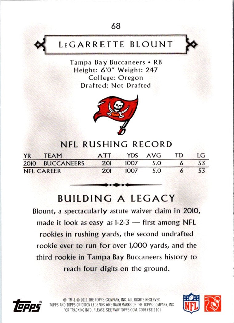 2011 Topps Gridiron Legends LeGarrette Blount