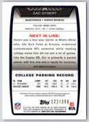 2011 Topps Football Zac Dysert