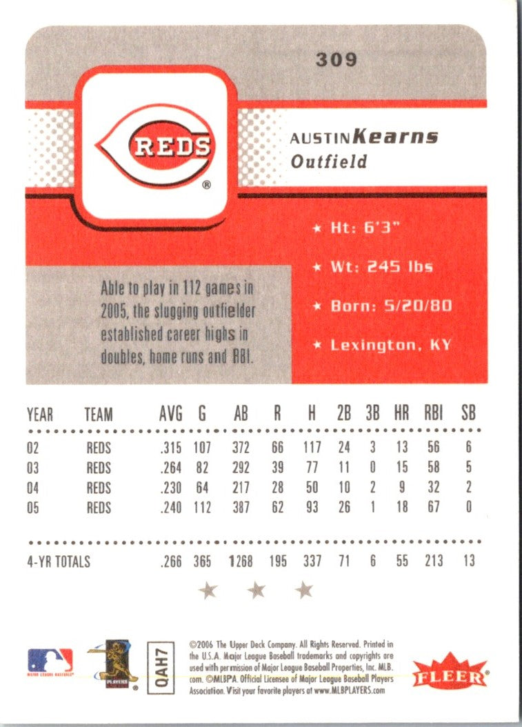 2006 Fleer Austin Kearns