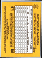 1986 Donruss Scott Sanderson #447