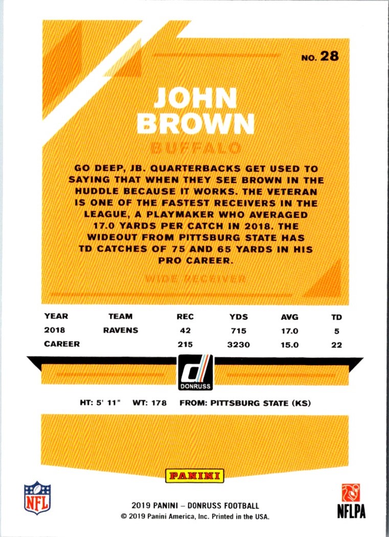 2019 Donruss John Brown