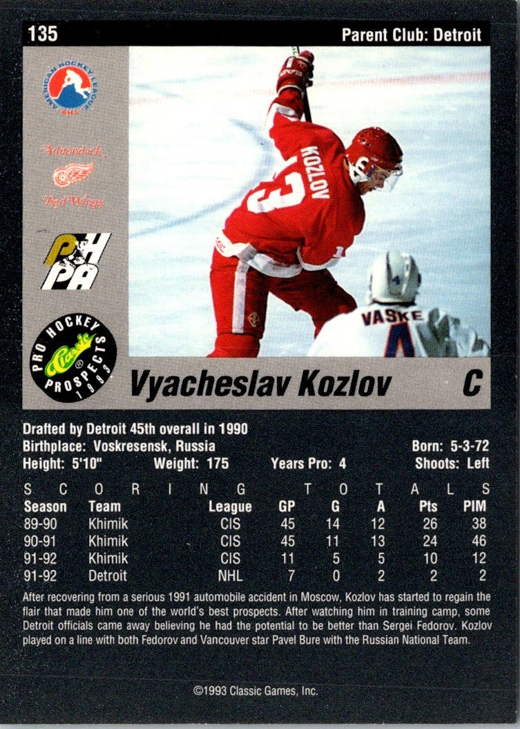 1993 Classic Pro Prospects Vyacheslav Kozlov