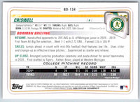 2020 Bowman Jeff Criswell #BD-134