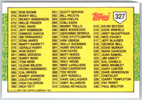 1989 Topps Big Checklist 221-330 #327