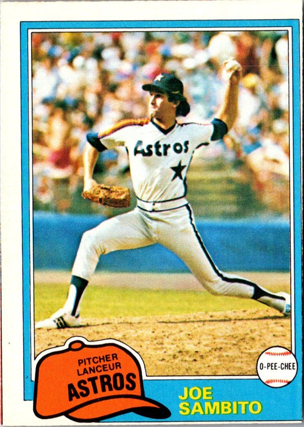1981 O-Pee-Chee Joe Sambito #334