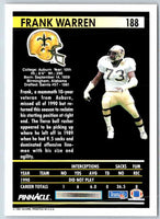 1991 Pinnacle Frank Warren #188