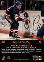 1991 Pro Set Platinum Patrick Flatley #77