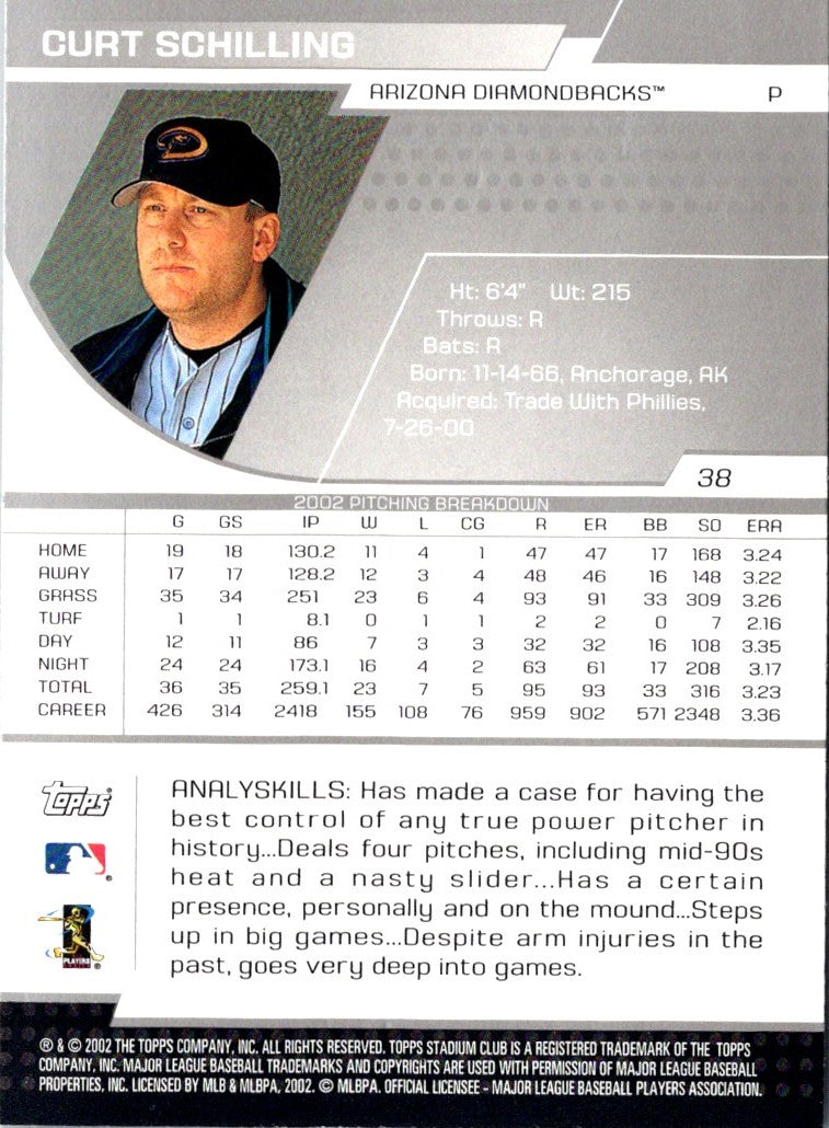 2003 Stadium Club Curt Schilling