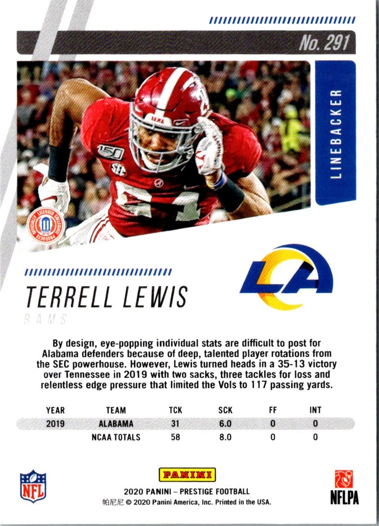 2020 Panini Prestige Terrell Lewis