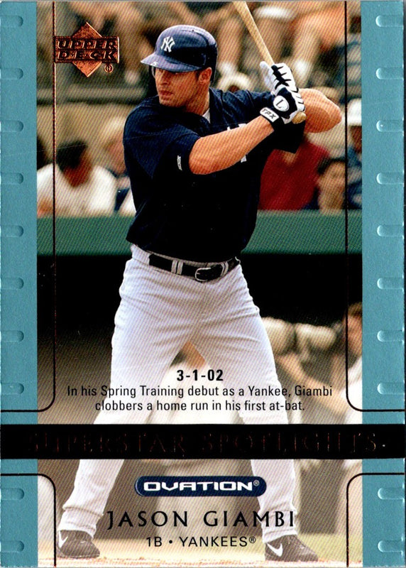 2002 Upper Deck Ovation Jason Giambi #104