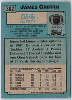1988 Topps James Griffin #382