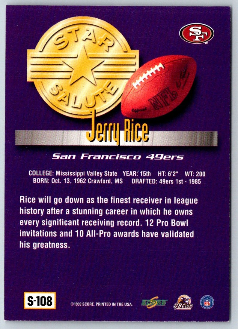 1999 Score Supplemental Jerry Rice