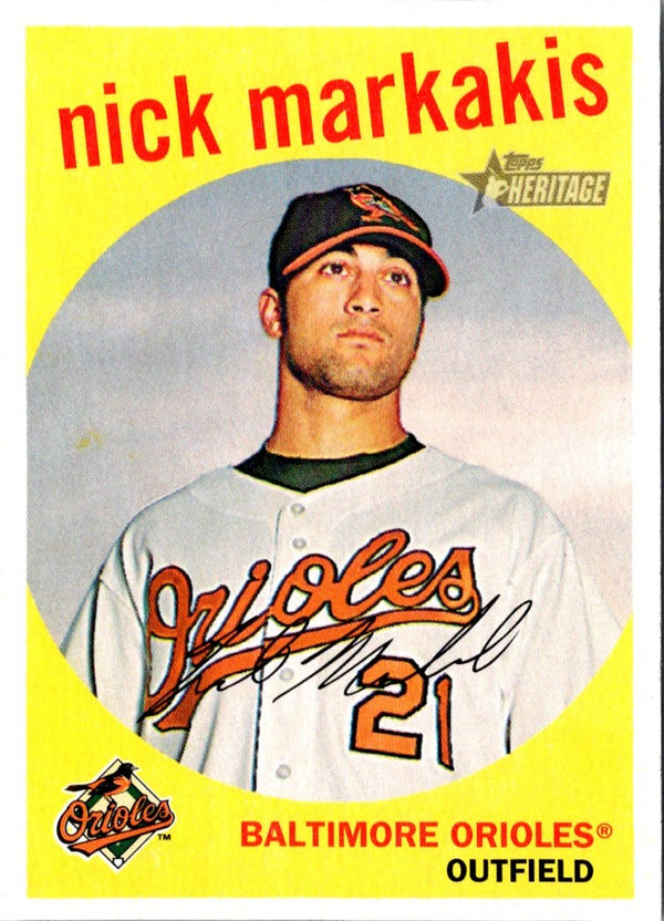 2008 Topps Heritage Nick Markakis #170