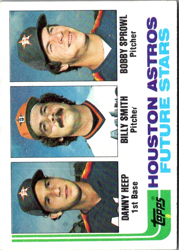 1982 Topps Astros Future Stars - Danny Heep/Billy Smith/Bobby Sprowl #441 Rookie