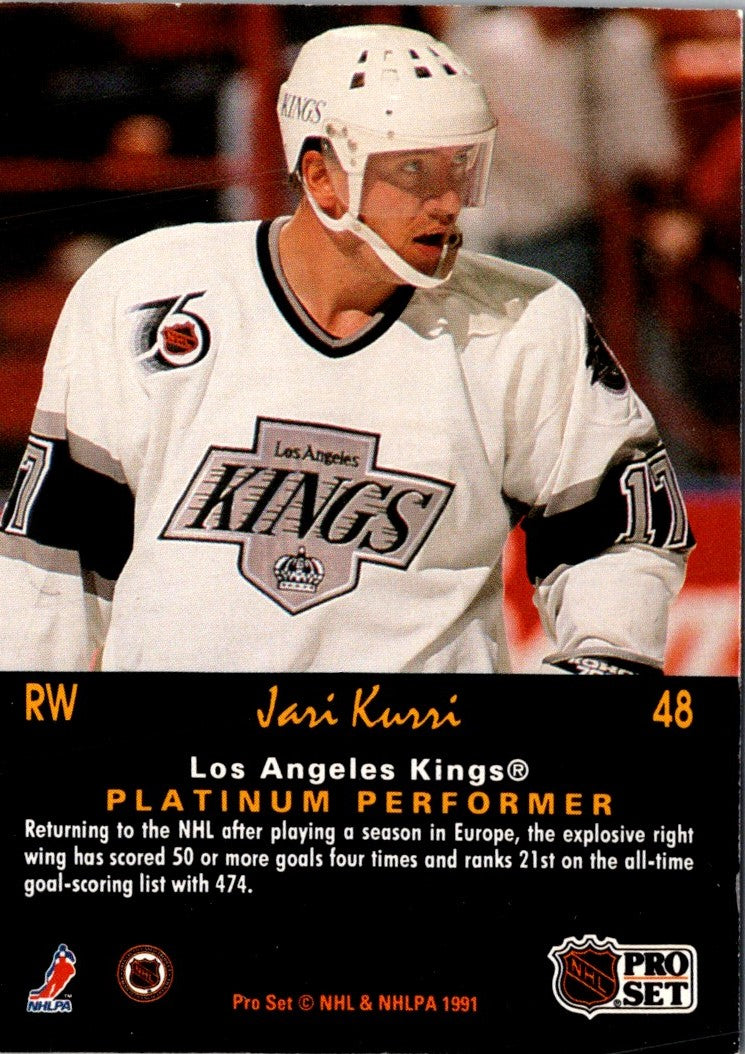 1991 Pro Set Platinum Jari Kurri