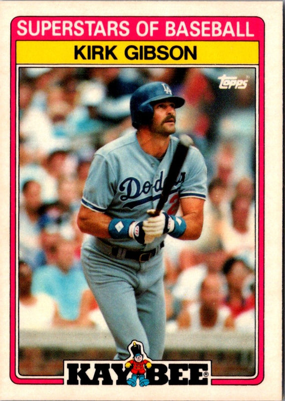 1989 Topps Kay-Bee Superstars of Baseball Kirk Gibson #13