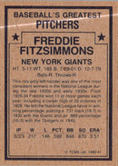 1987 TCMA 1982 Greatest Pitchers Freddie Fitzsimmons