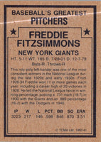 1987 TCMA 1982 Greatest Pitchers Freddie Fitzsimmons #41