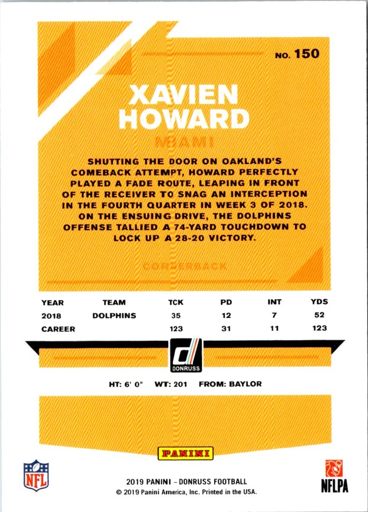 2019 Donruss Xavien Howard