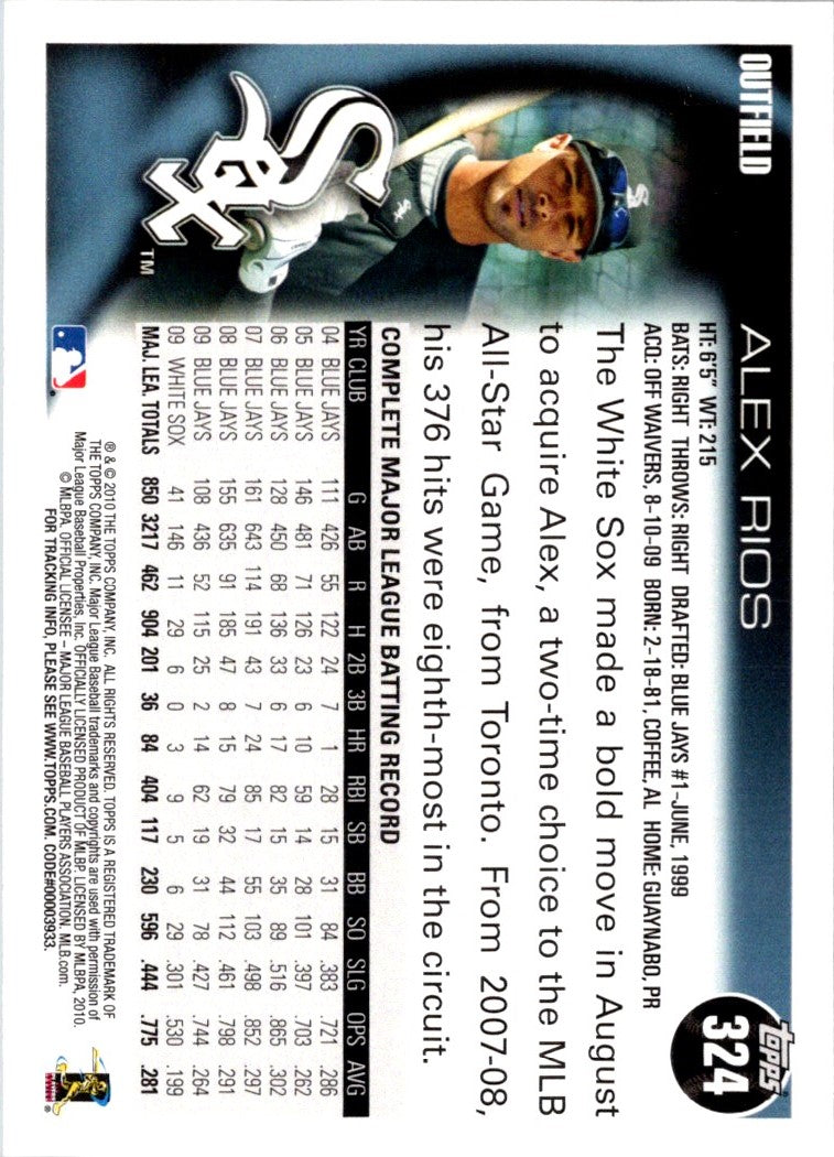 2010 Topps Alex Rios