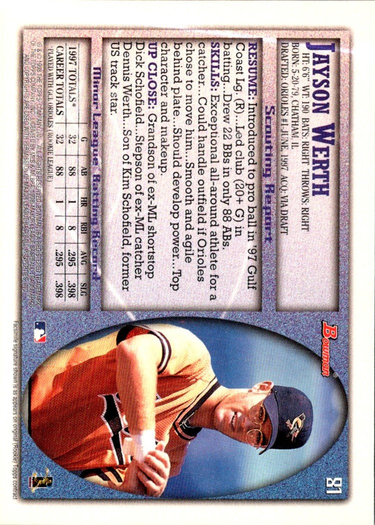 1998 Bowman Jayson Werth