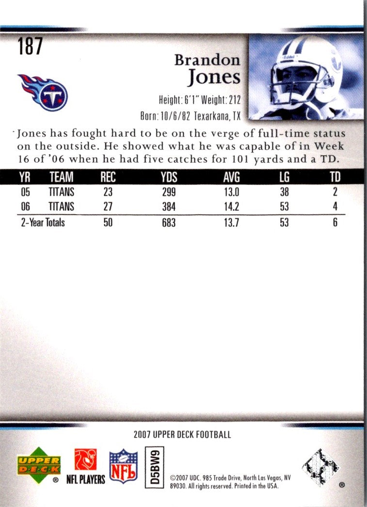 2007 Upper Deck Brandon Jones