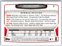 2013 Bowman Nathan Karns #3