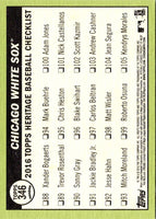 2016 Topps Heritage Chicago White Sox #346