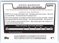 2012 Bowman Keon Barnum #BDPP5