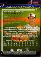 2015 Stadium Club Manny Machado #250