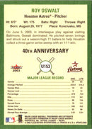 2003 Fleer Tradition Update Roy Oswalt
