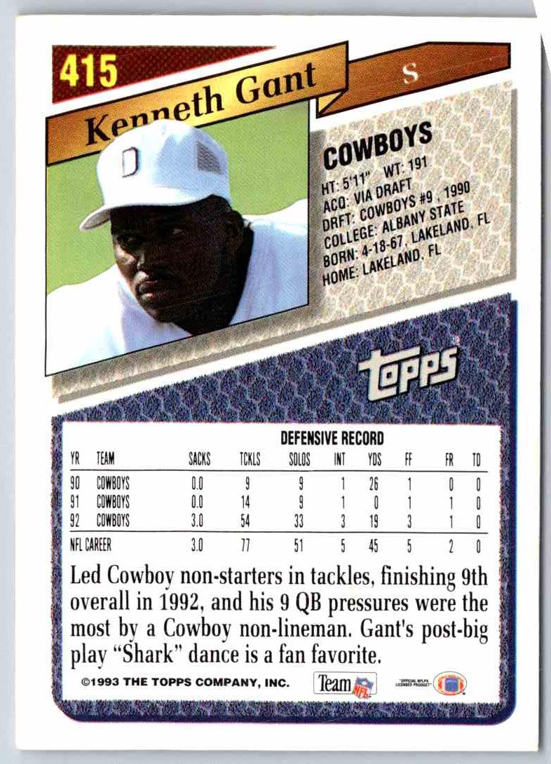 1993 Topps Kenneth Gant