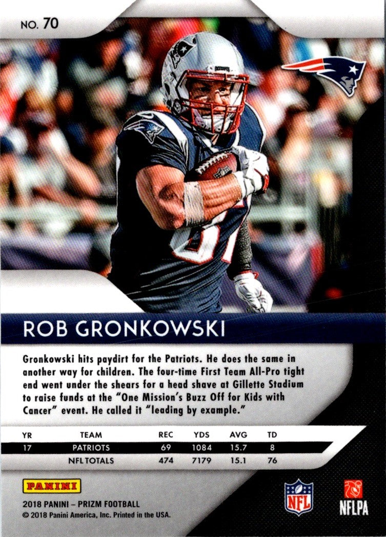 2018 Panini Prizm Rob Gronkowski