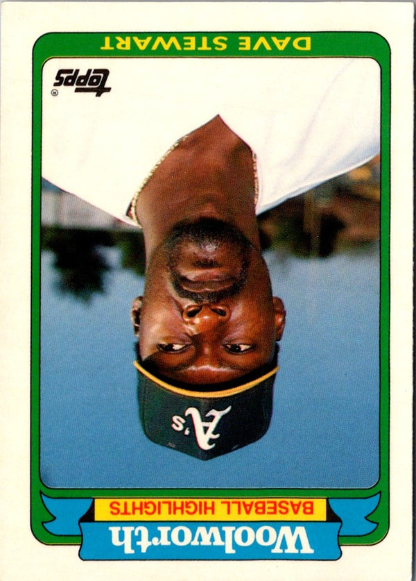 1990 Topps Woolworth Baseball Highlights Dave Stewart #33