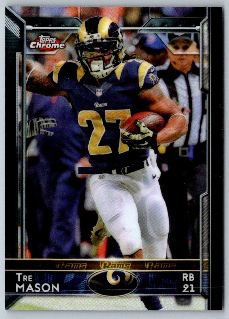 2015 Topps Chrome Blue Wave Refractor Tre Mason